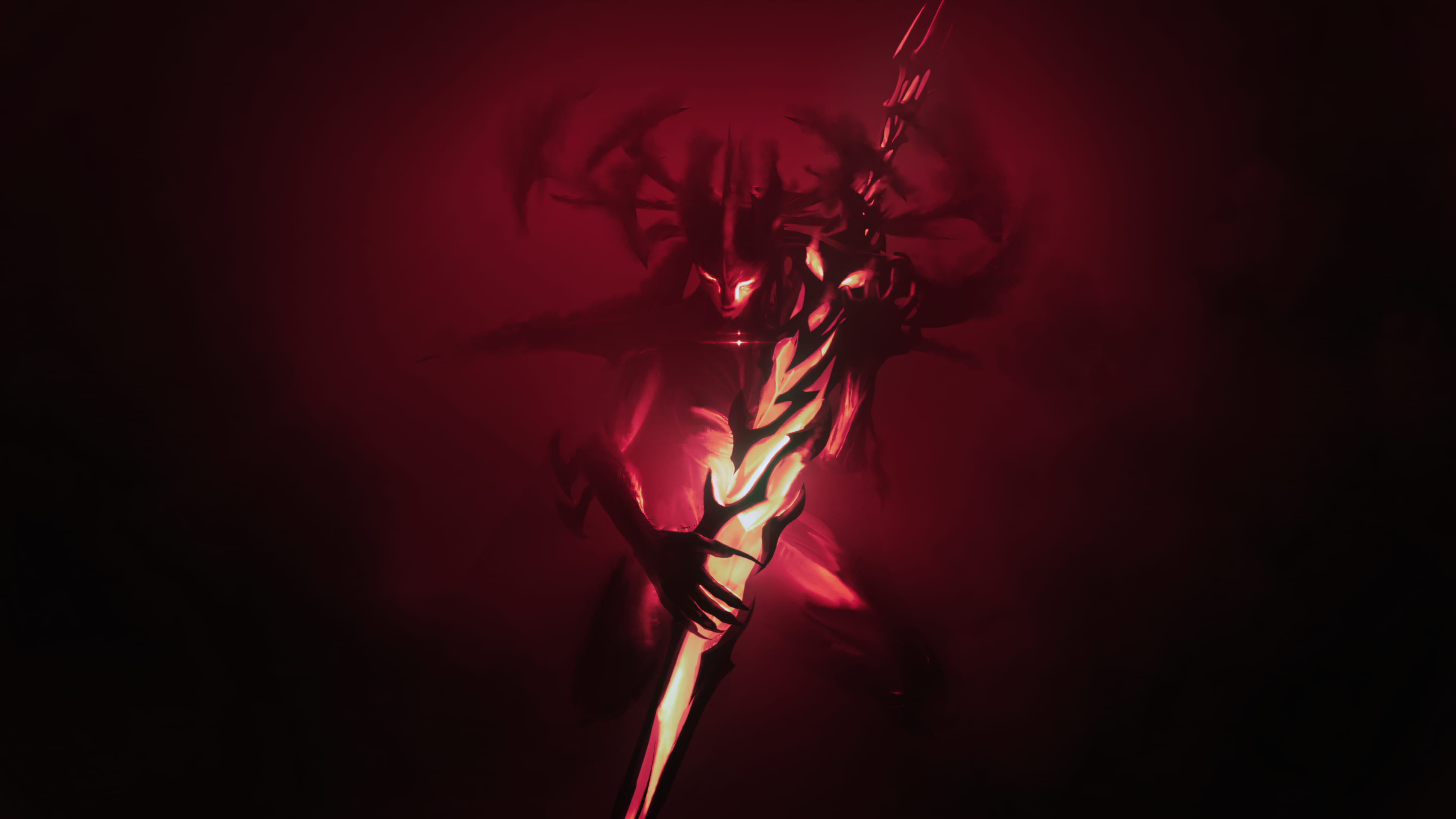 Painterly illustration of Hela holding a sword