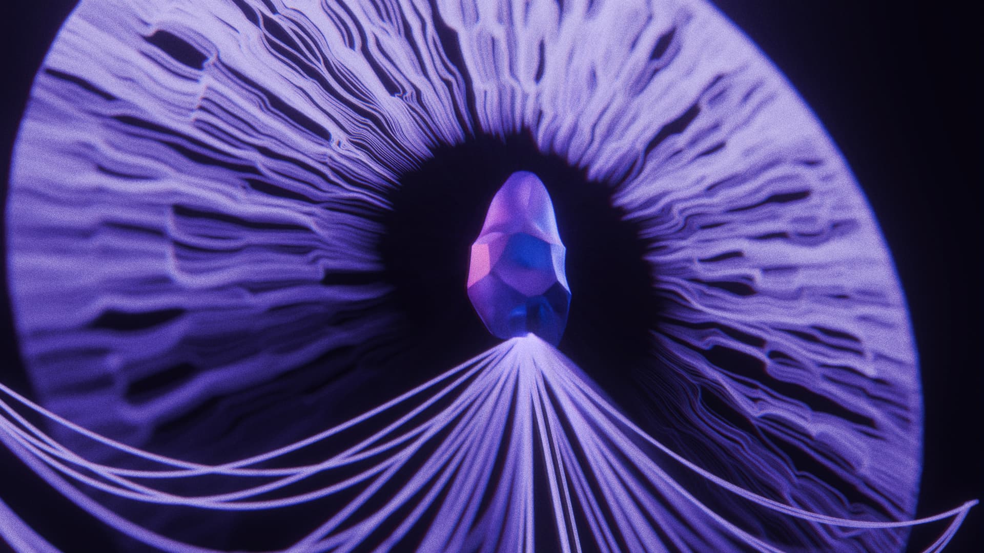 3D render of the Obsidian logo with nodes connected to it