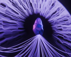 3D render of the Obsidian logo with nodes connected to it