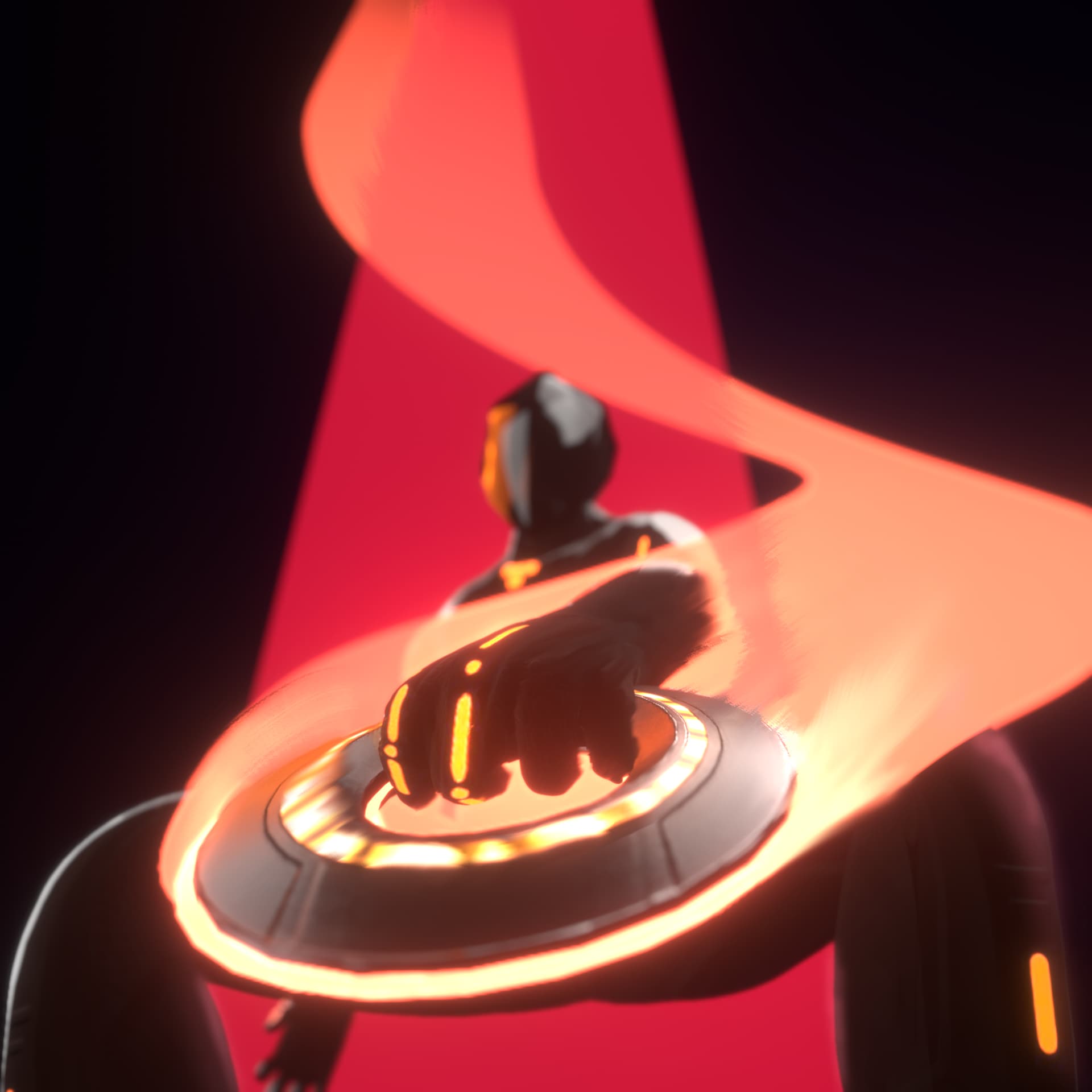 Render of Rinzler in a dynamic pose