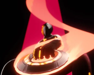 Render of Rinzler in a dynamic pose