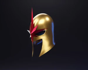 3D render of Nova's helmet