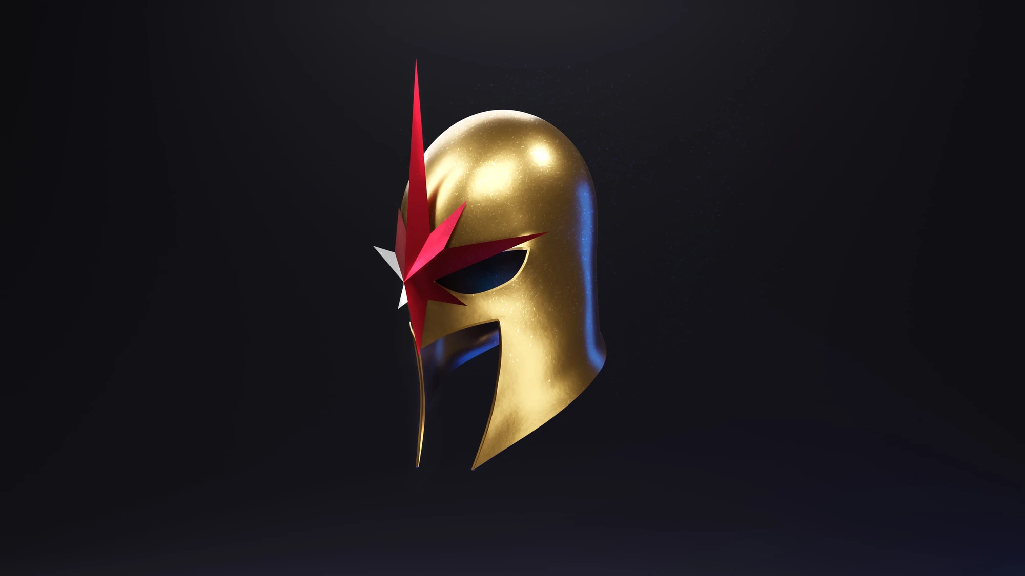 3D render of Nova's helmet